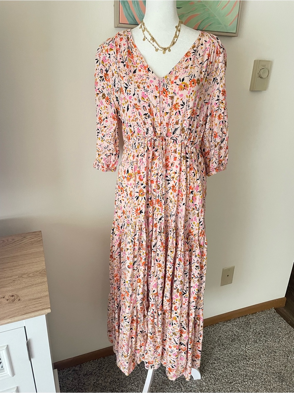 Petal + Pup Kelda Midi Maxi Floral Dress in Size Large - Picture 3 of 6